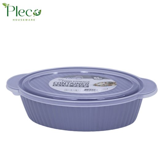 Oval Food Storage Container | 2500ml 2 in 1 Bowl Set With Lid - Pleco Houseware