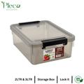Plastic Storage Box with Lock | 2L & 3L Food Storage Container | Stackable Organizer for Kitchen, Jewelry & Household Items - Pleco Houseware