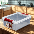 Plastic Storage Box with Lock | 2L & 3L Food Storage Container | Stackable Organizer for Kitchen, Jewelry & Household Items - Pleco Houseware