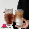 Ribbed Glass with Bamboo Lid & Straw - Pleco Houseware