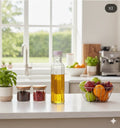 Ribbed Elegance Glass Bottle 1100ml - Pleco Houseware