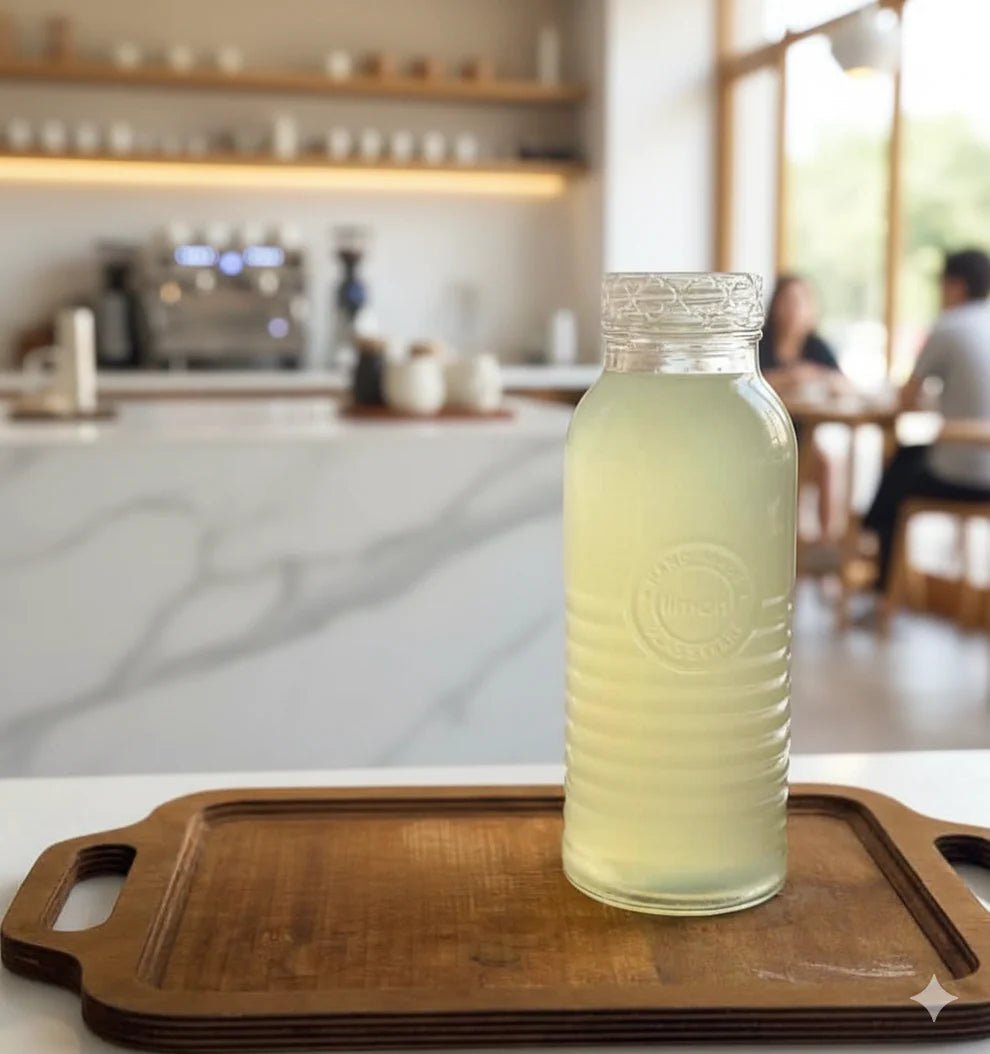 Rustic Textured Glass Bottle (840–1100ml) - Pleco Houseware