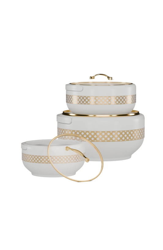 Brighton Hotpot Gold White Set of Three