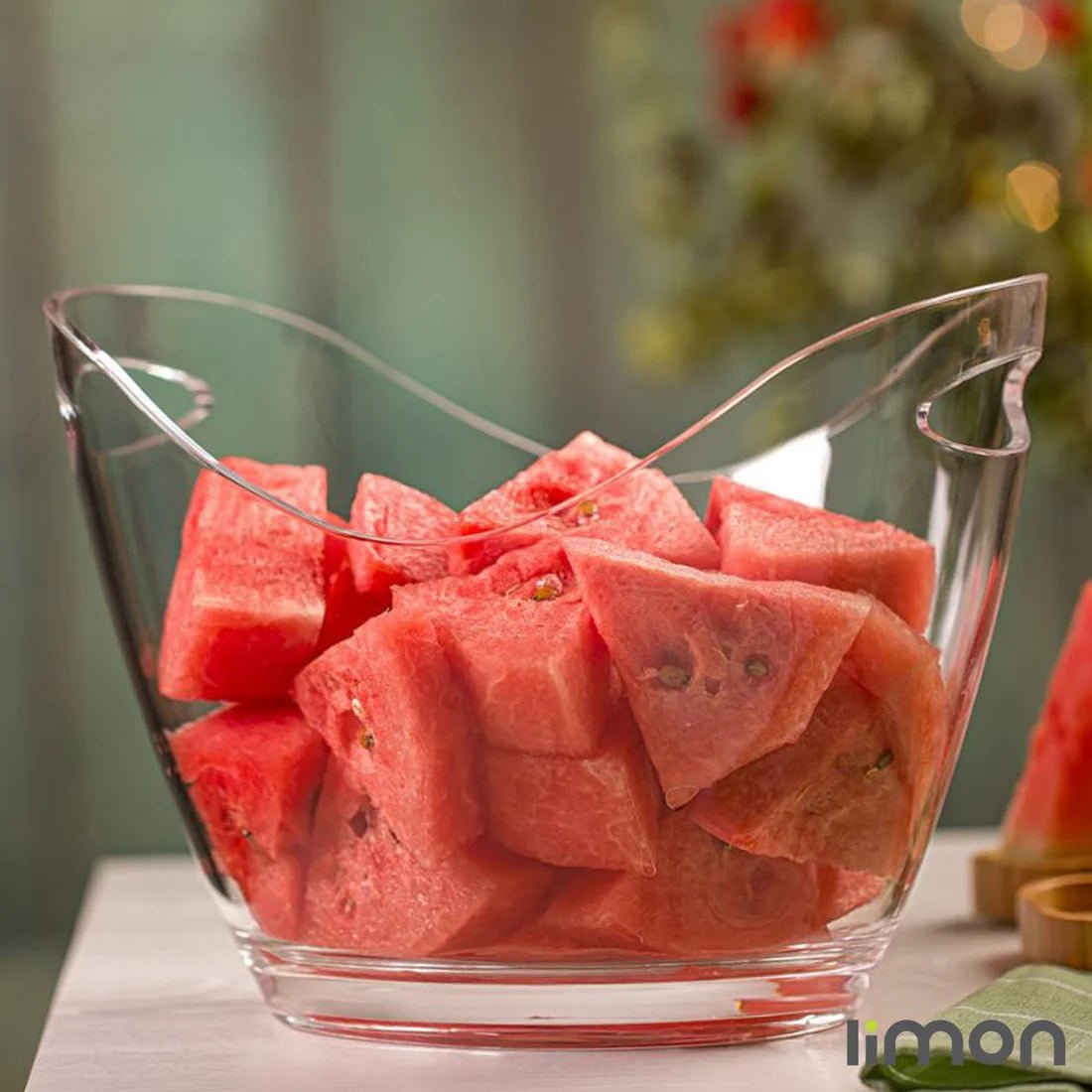 SmartServe Clear Acrylic Bowl with Handles - Pleco Houseware