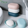 Soap Case Pack of 3 – Plastic Soap Holder with Lid for Bathroom, Kitchen & Travel - Pleco Houseware