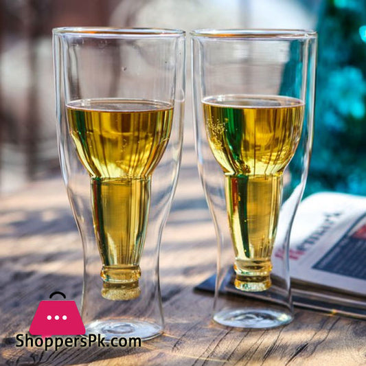 Double Wall Upside Down Beer Glass 250ml