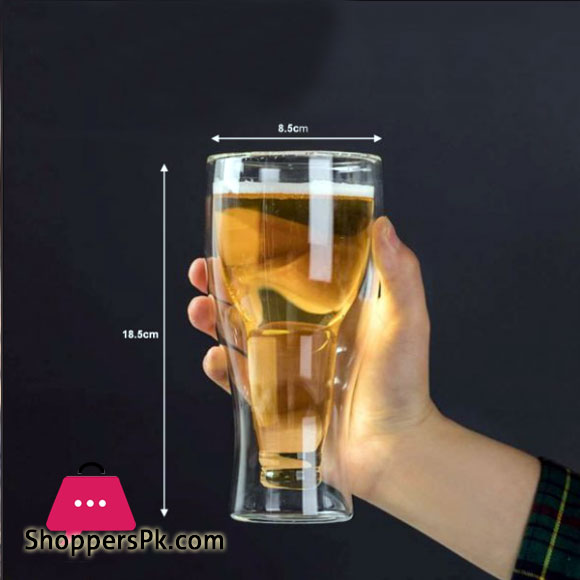 Double Wall Upside Down Beer Glass 250ml - Pleco Houseware
