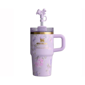 STANLEY X LOVE SHACK FANCY TUMBLER QUENCHER 14OZ - HAPPY THOUGHTS (KHAKI BOX)