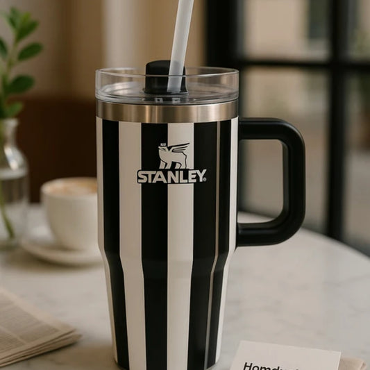 Stanley Striped Quencher Tumbler 20oz – Premium Insulated Mug with Straw