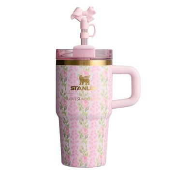 STANLEY X LOVE SHACK FANCY TUMBLER QUENCHER 14OZ - BLOOMING HEIRLOOM (KHAKI BOX)
