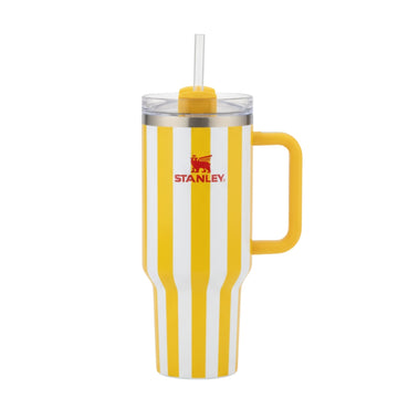 STANLEY SUMMER QUENCHER H2.0 FLOWSTATE TUMBLER 40OZ - YELLOW STRIPES