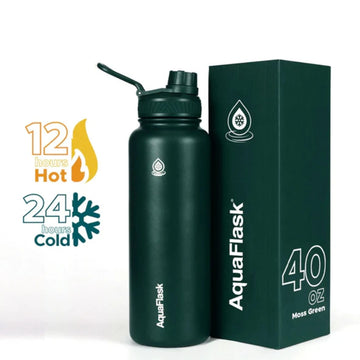 AquaFlask Bottle (40oz) - Moss Green