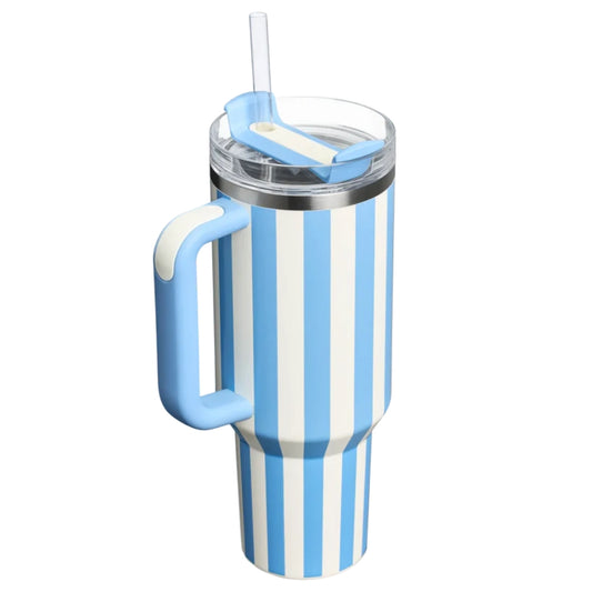 The Quencher H2.0 Flowstate™ Tumbler | 40 OZ - Cornflower Cabana Gloss