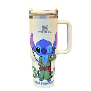 One Piece Zoro x Stitch Stanley Quencher H2.0 Tumbler 40oz – Anime Insulated Travel Mug