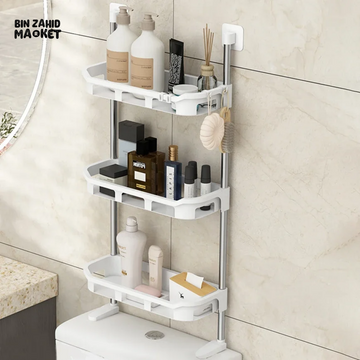 TOILET RACK – NO-DRILL BATHROOM & KITCHEN STORAGE SHELF -   3 LAYERS