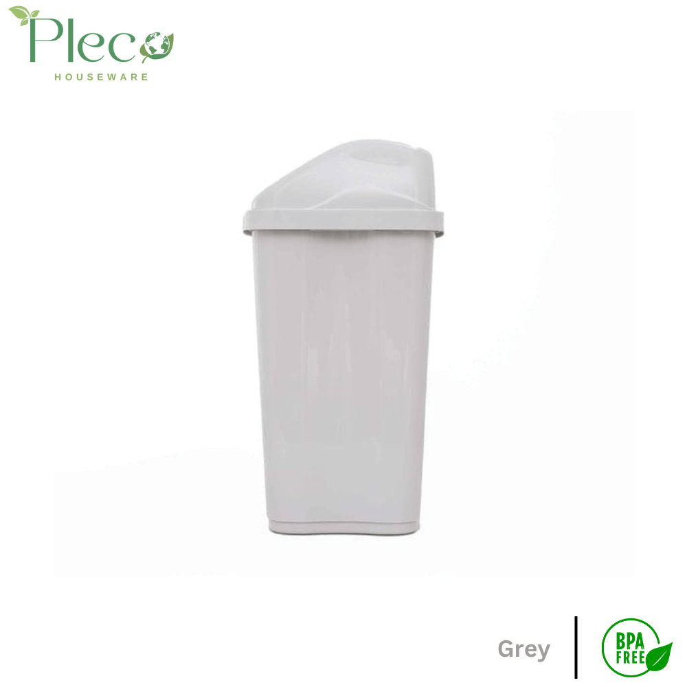 Vertex Dustbin With Swing Lid - Gray | 26L - Pleco Houseware