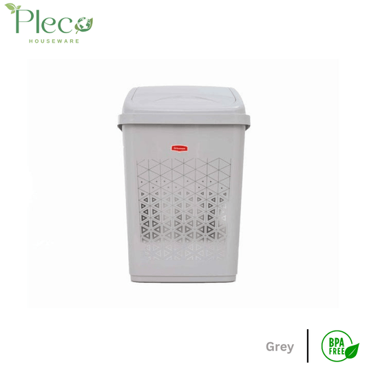 Vertex Dustbin With Swing Lid - Gray | 26L - Pleco Houseware