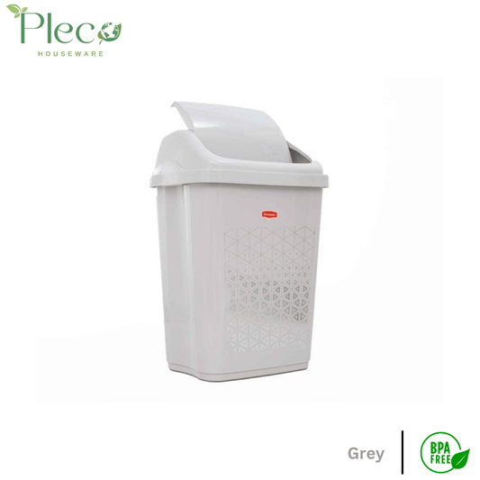 Vertex Dustbin With Swing Lid - Gray | 26L - Pleco Houseware