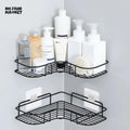 WASHROOM CORNER STAND METAL Black